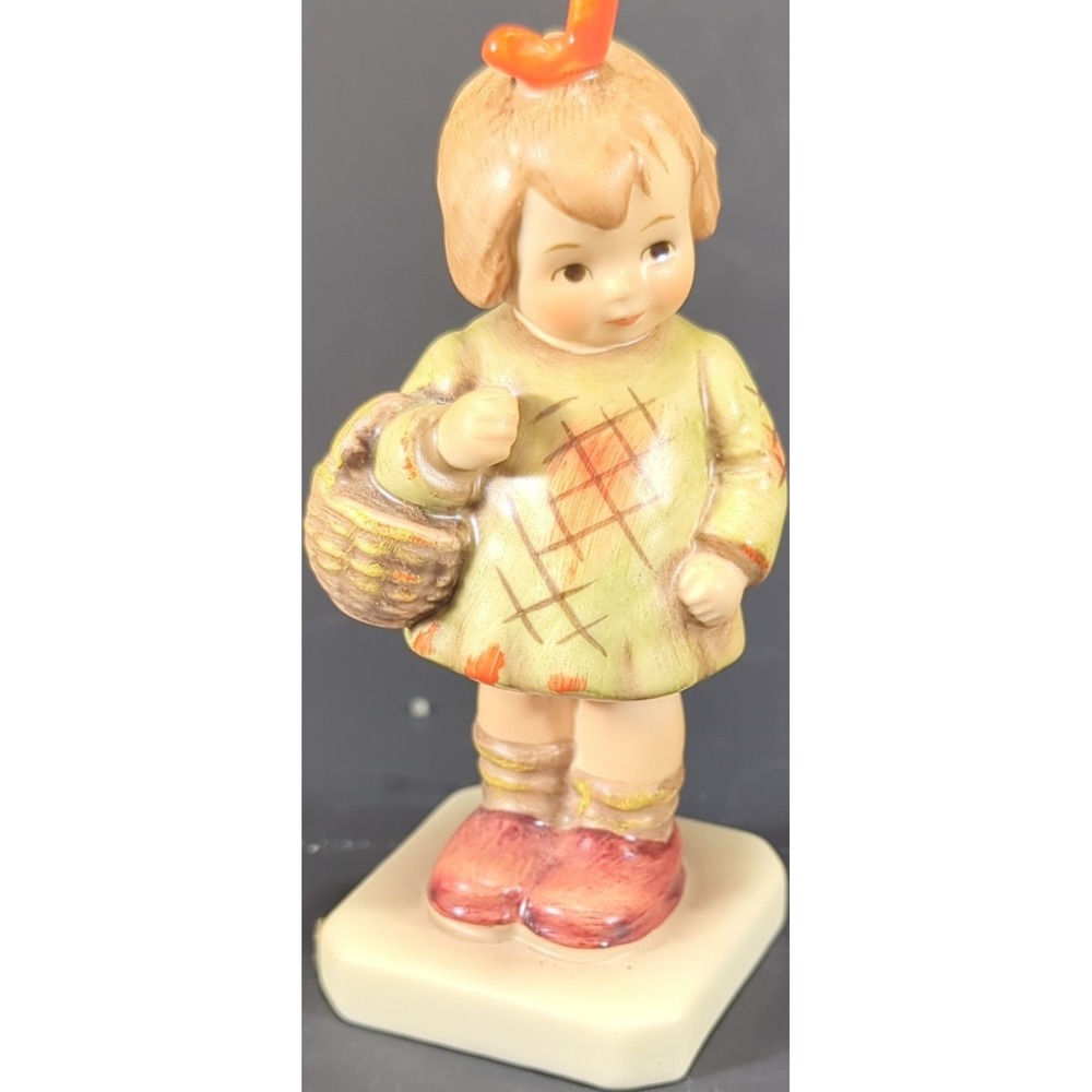 Vintage Goebel Hummel "I Brought You A Gift" Girl with Basket Figurine W. German